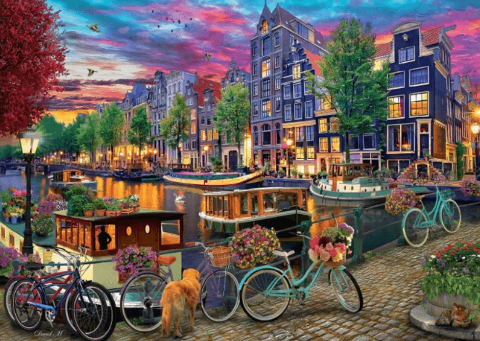 DINO Puzzle Malovaný Amsterdam 2000 dílků