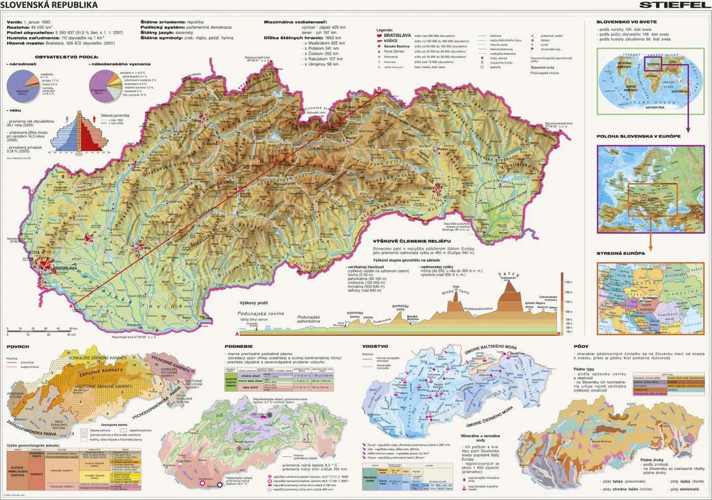 Dino - Puzzle Map of Slovakia - 2000 dielov