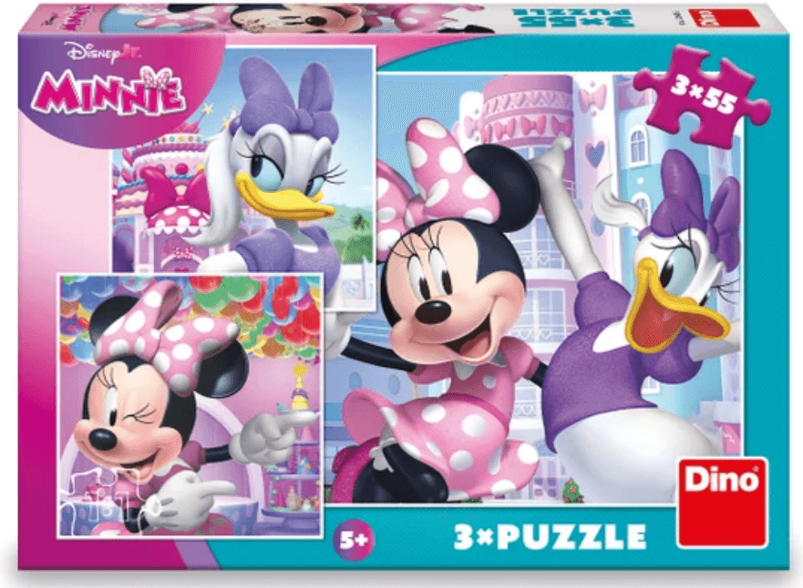 DINO Puzzle Minnie a Daisy 3x55 dílků