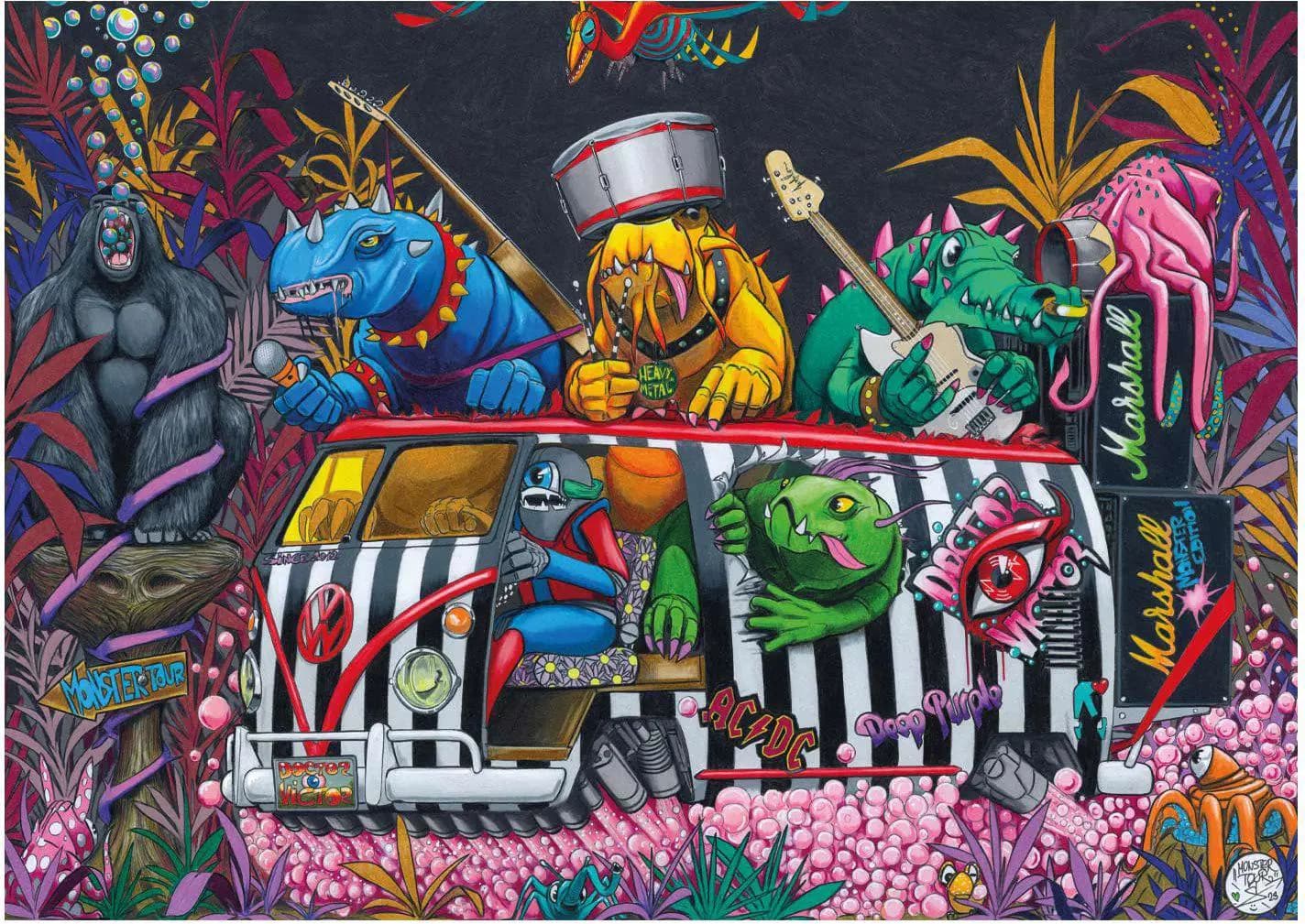 Dino - Puzzle Monsters on a trip - 1000 dielov