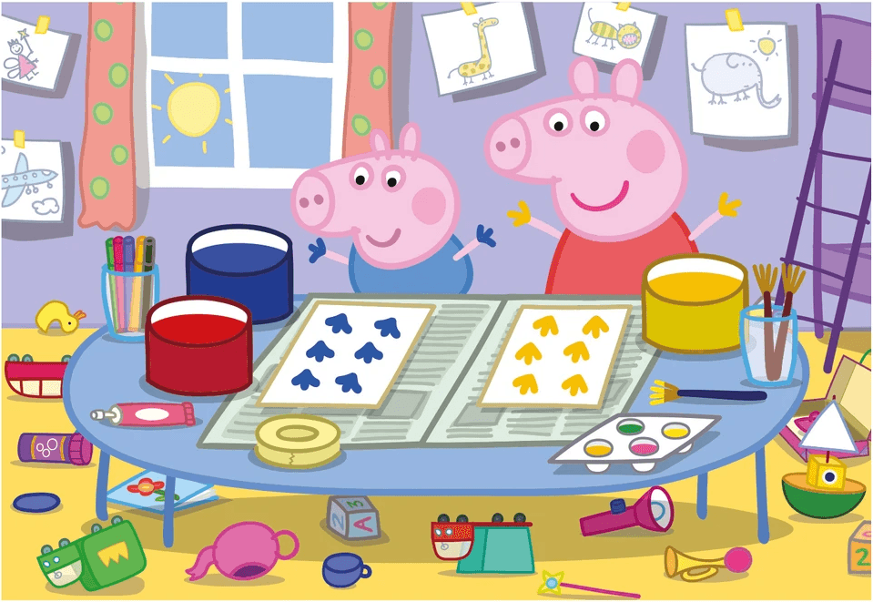 DINO Puzzle Peppa Pig: Výtvarník 24 dílků