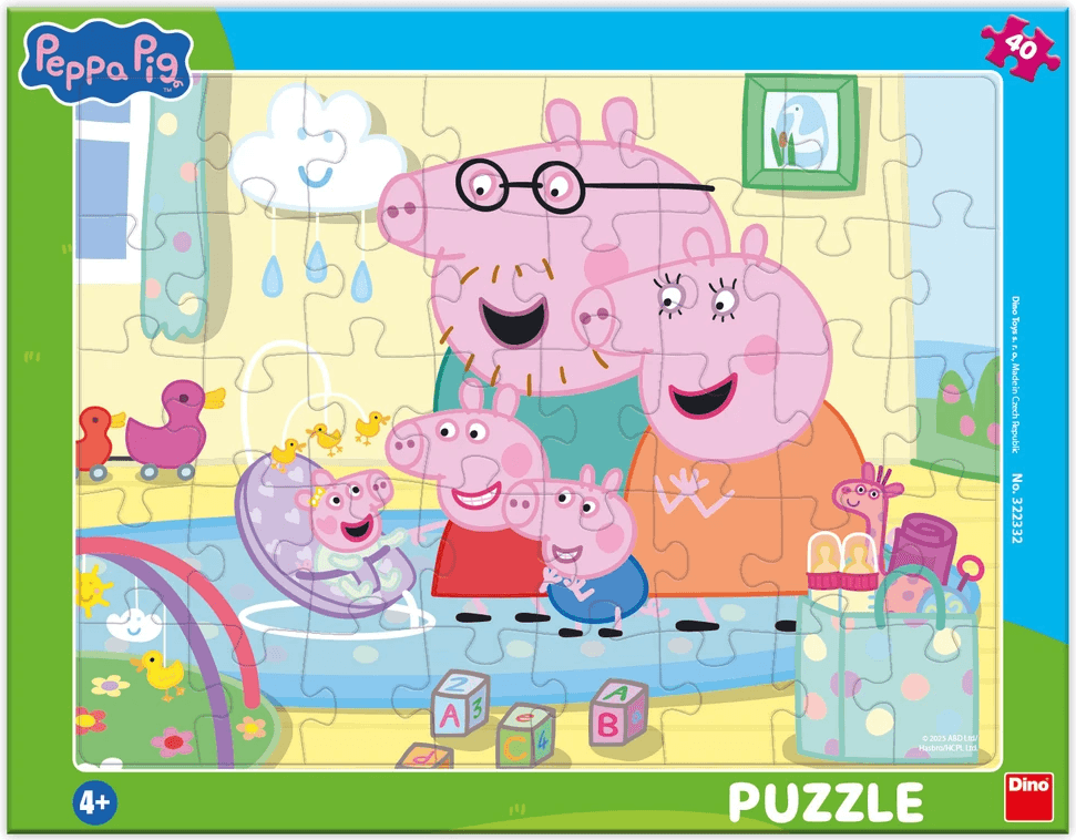 DINO Puzzle Prasátko Pepa: Sourozenci 40 dílků