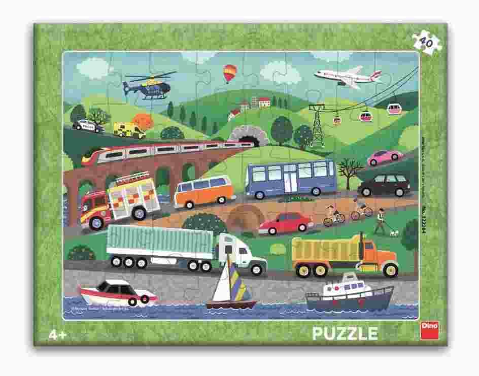 Dino - Puzzle Vehicles 40 pieces - 40-99 dielov