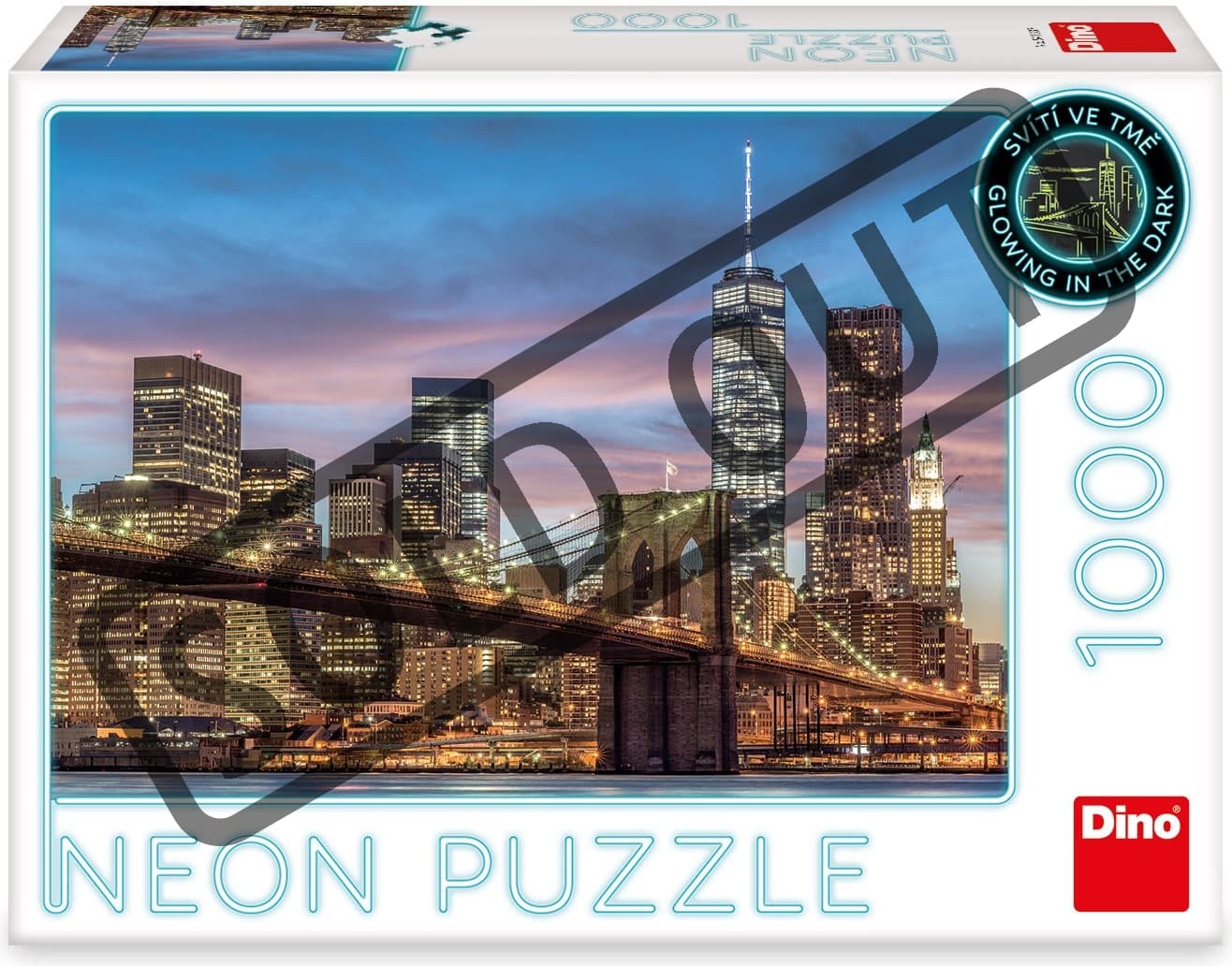 DINO Svítící puzzle New York 1000 dílků