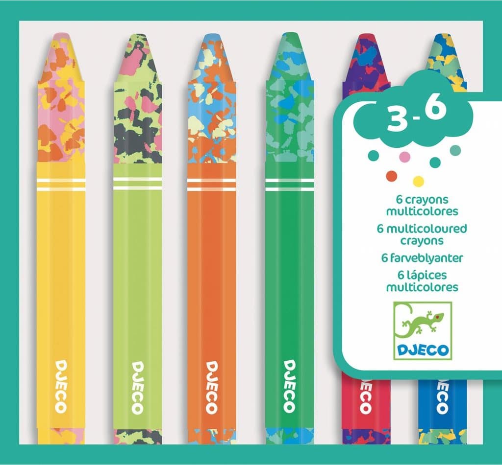 DJECO Duhové voskovky 6ks