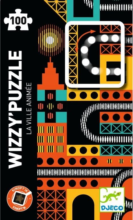 DJECO Magnetické puzzle Kinoptik Město 100 dílků