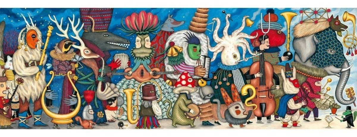 DJECO Panoramatické puzzle Orchestr 500 dílků