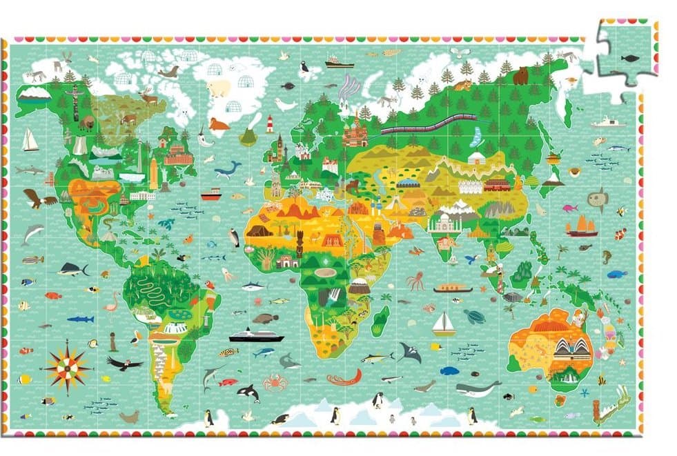 DJECO Puzzle Observation: Kolem světa 200 dílků