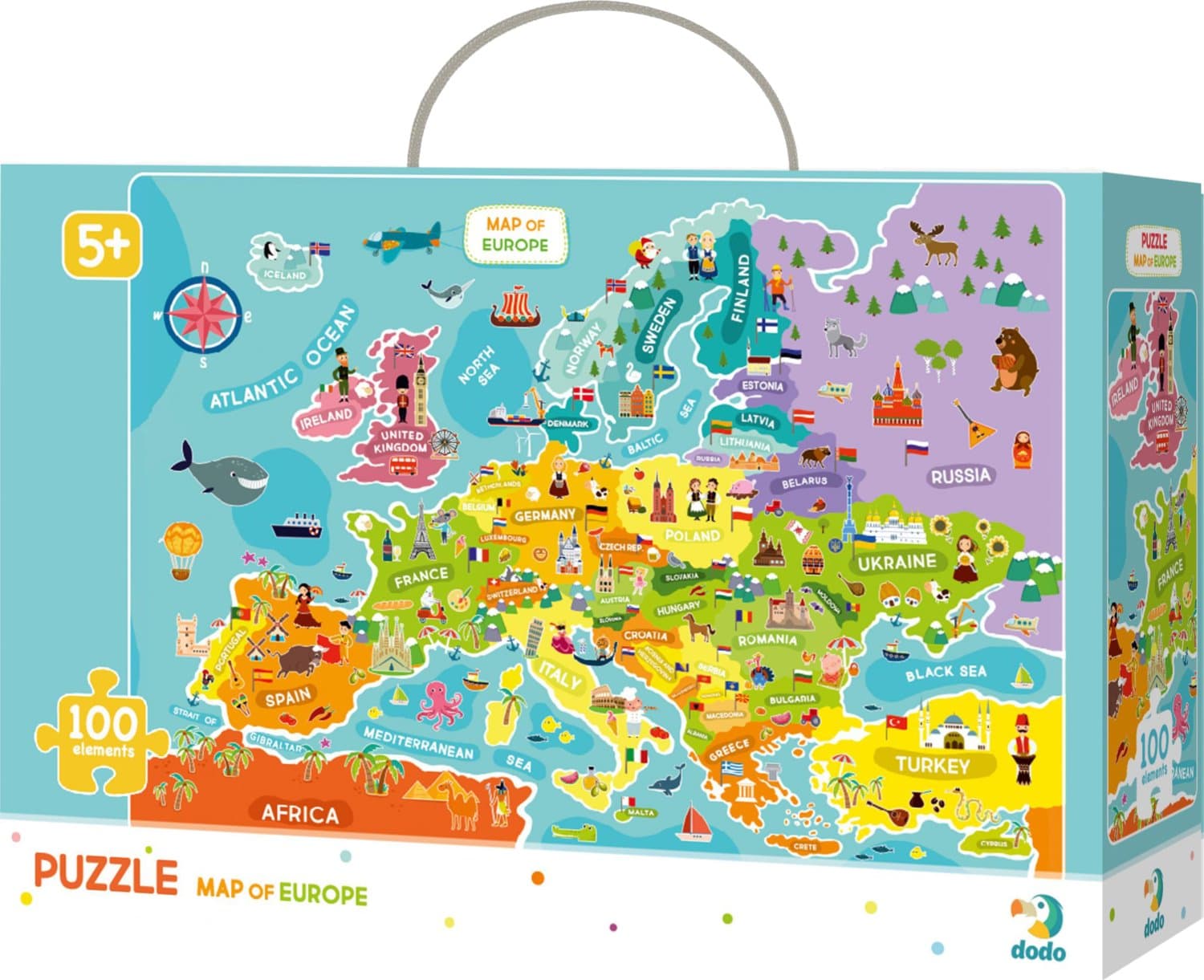DODO Puzzle Mapa Evropy 100 dílků