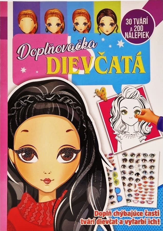 Doplňovačka dievčatá omaľovánka