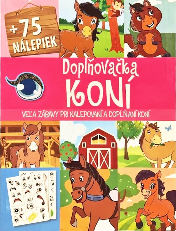 Doplňovačka koní s omaľovánkami +75 nálepiek