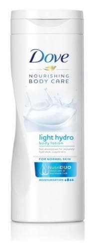 Dove telové mlieko 400ml light hydro normal skin