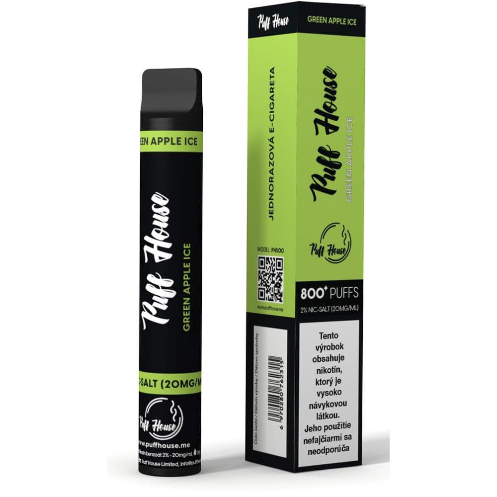 E-cigareta Green Apple Ice Puff House