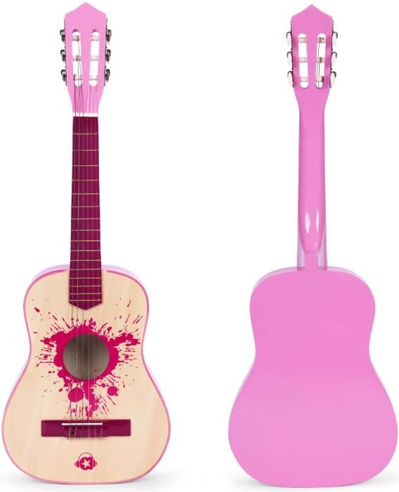 ECOTOYS Dětská kytara růžová 86 cm