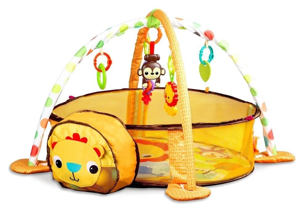 ECOTOYS Hrací deka s ohrádkou Lev