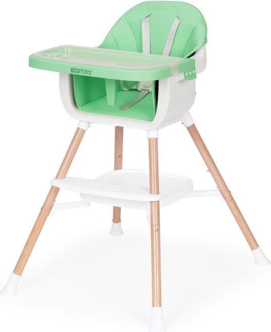 ECOTOYS Jídelní židlička 2v1 Zelená