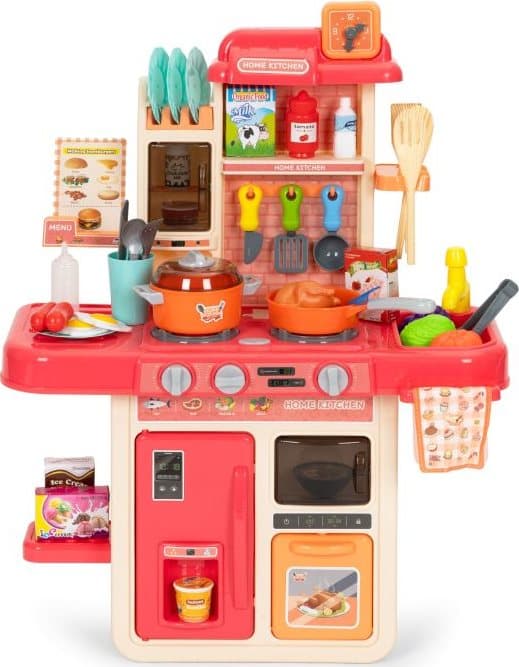 ECOTOYS Kuchyňka se zvuky a světly - růžová