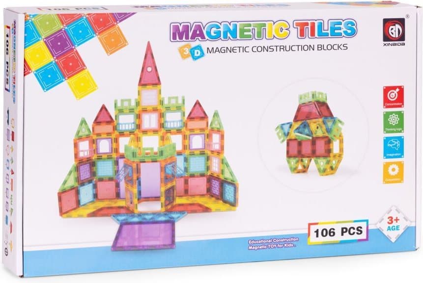 ECOTOYS Magnetická stavebnice 106 dílků