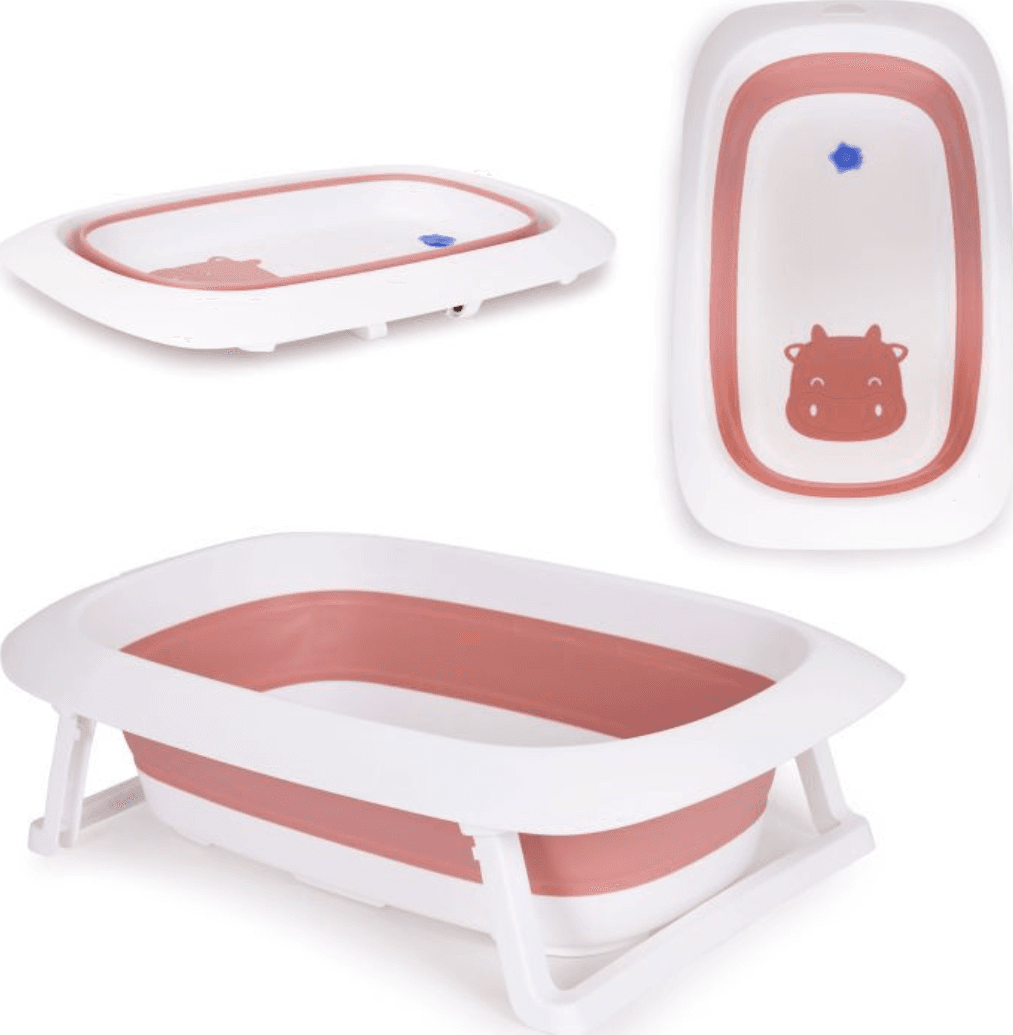 ECOTOYS Skládací vanička Kravička, růžová