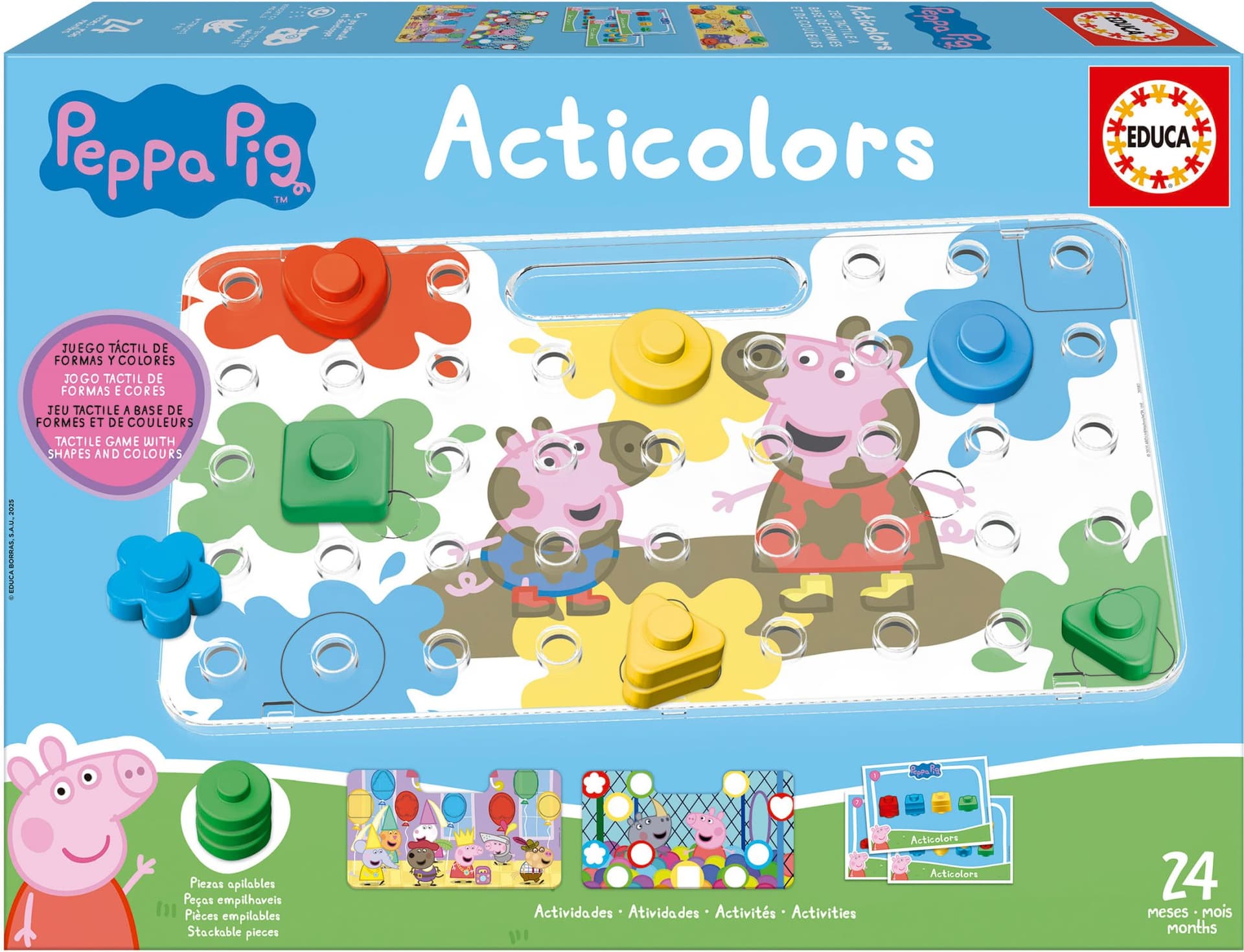 EDUCA Acticolors: Barvy a tvary Prasátko Peppa