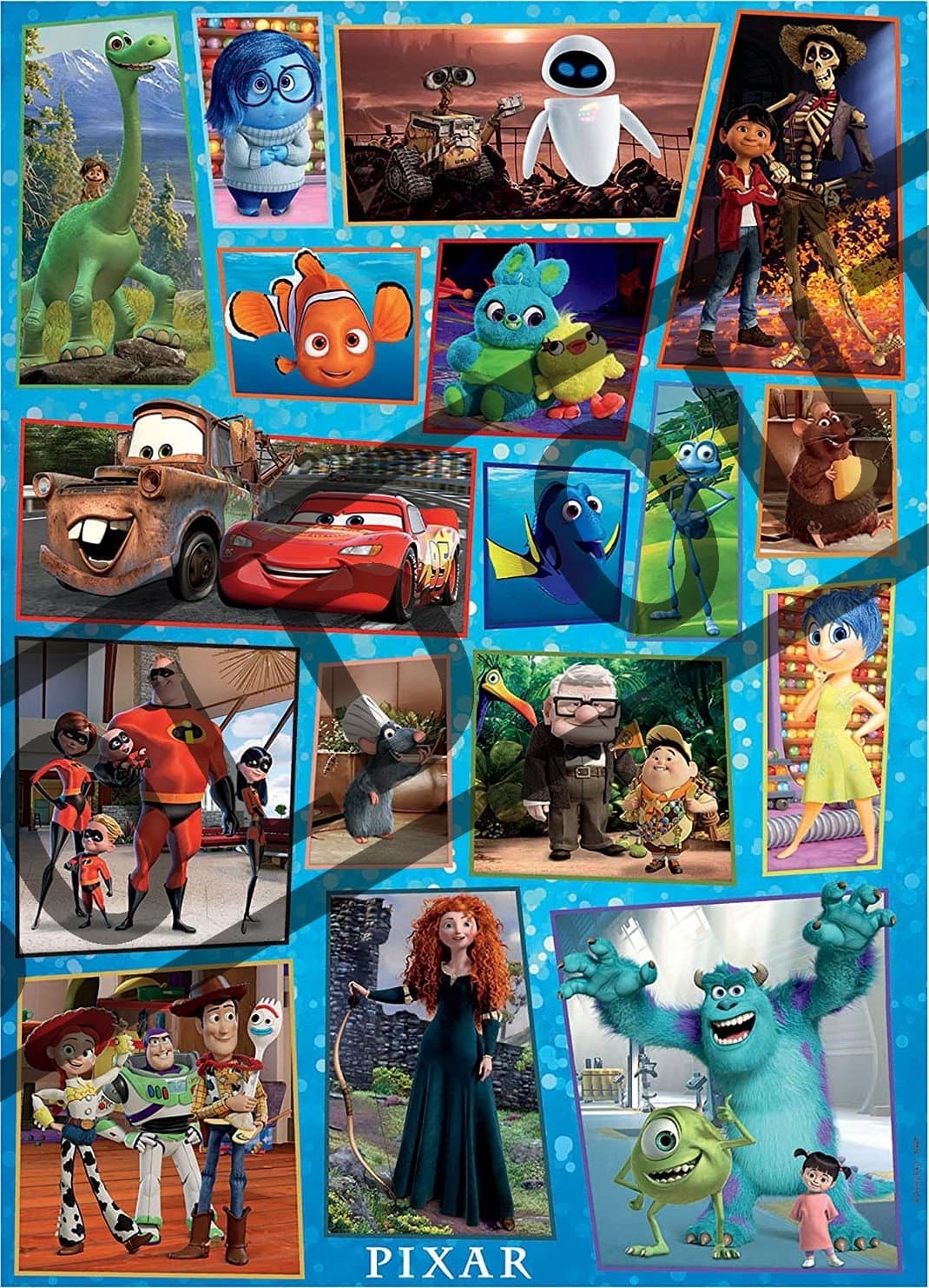 EDUCA Dřevěné puzzle Disney Pixar 100 dílků