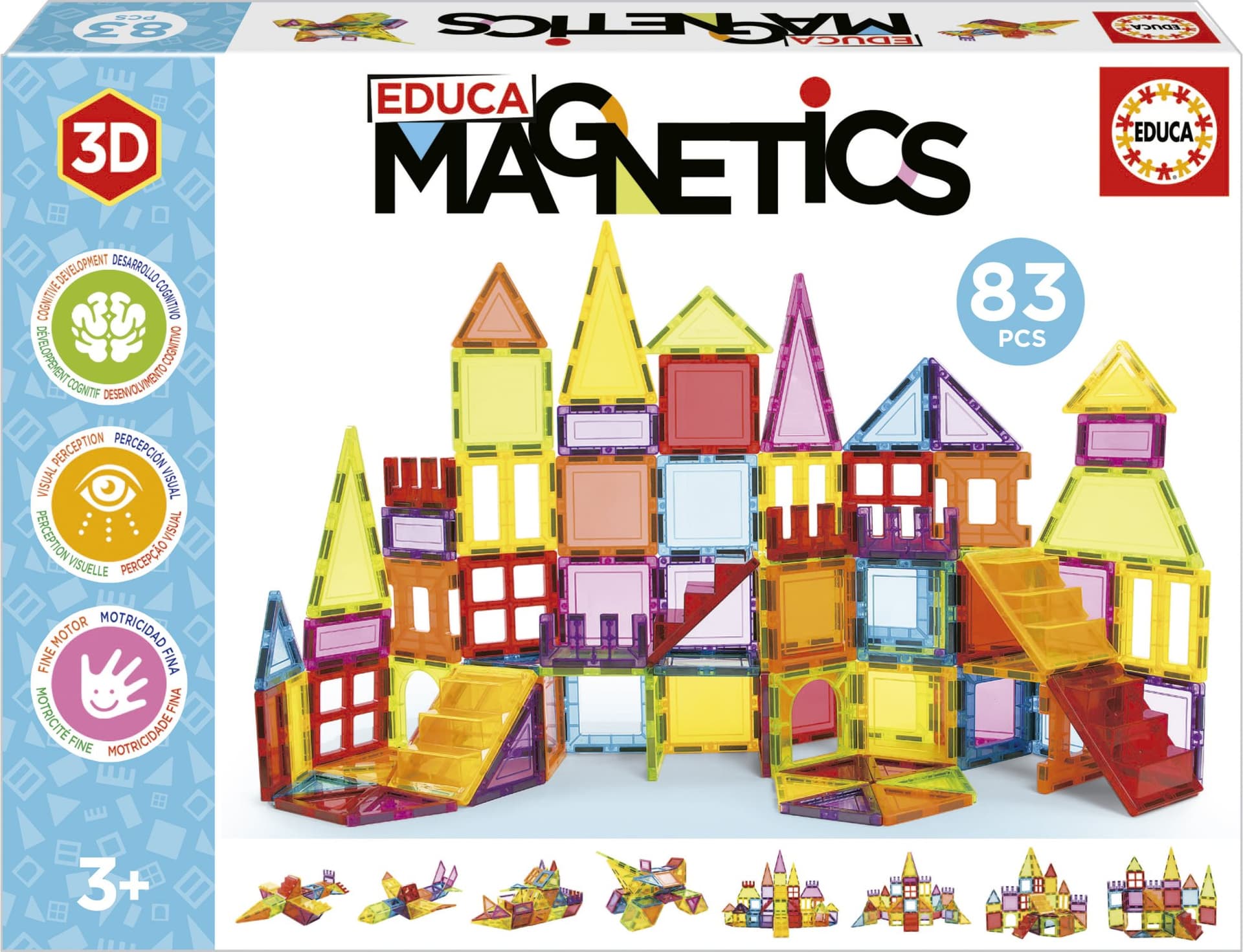 EDUCA Magnetická stavebnice Magnetics 83 dílků