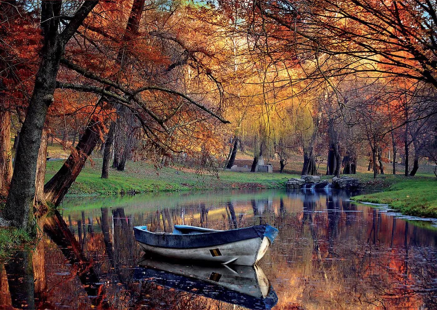 Educa - Puzzle Boat on the Lake - 2000 dielov