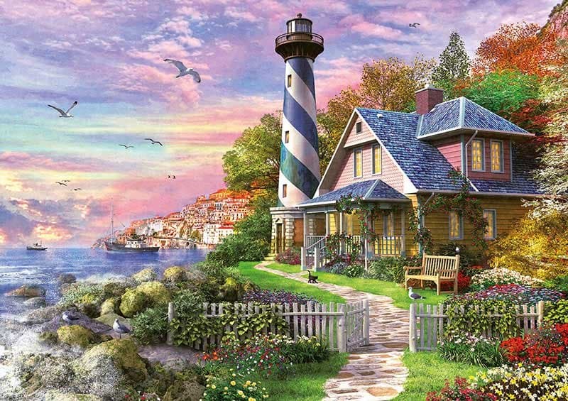 EDUCA Puzzle Maják v zátoce Rock Bay 1000 dílků