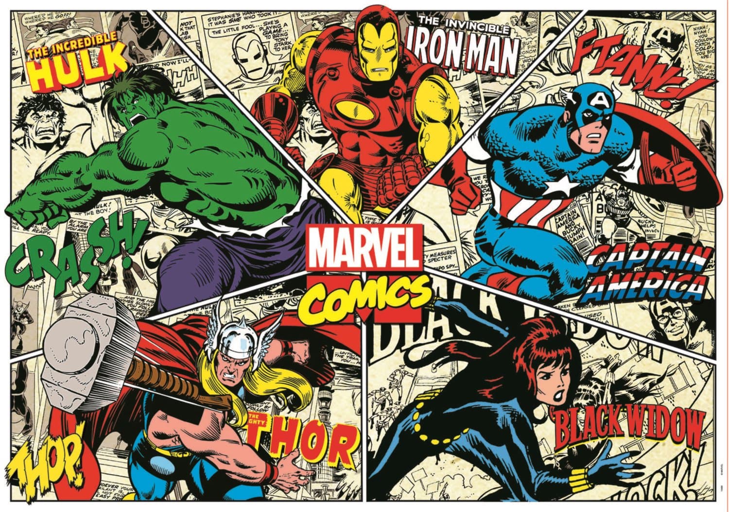 EDUCA Puzzle Marvel komiks 1000 dílků