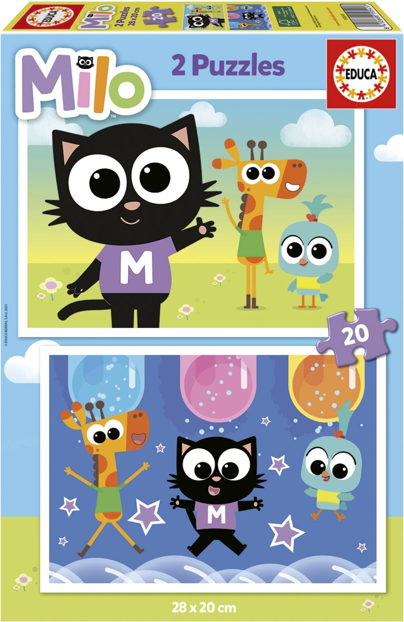 EDUCA Puzzle Milo 2x20 dílků