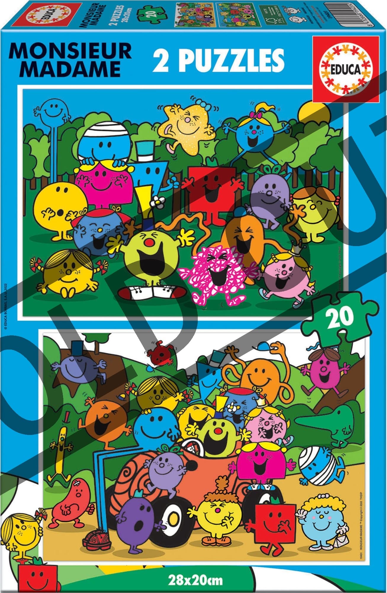 EDUCA Puzzle Monsieur Madame 2x20 dílků