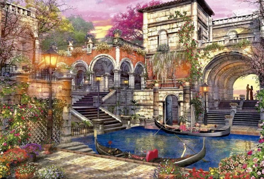 Educa - Puzzle Venice Courtship - 3000 dielov
