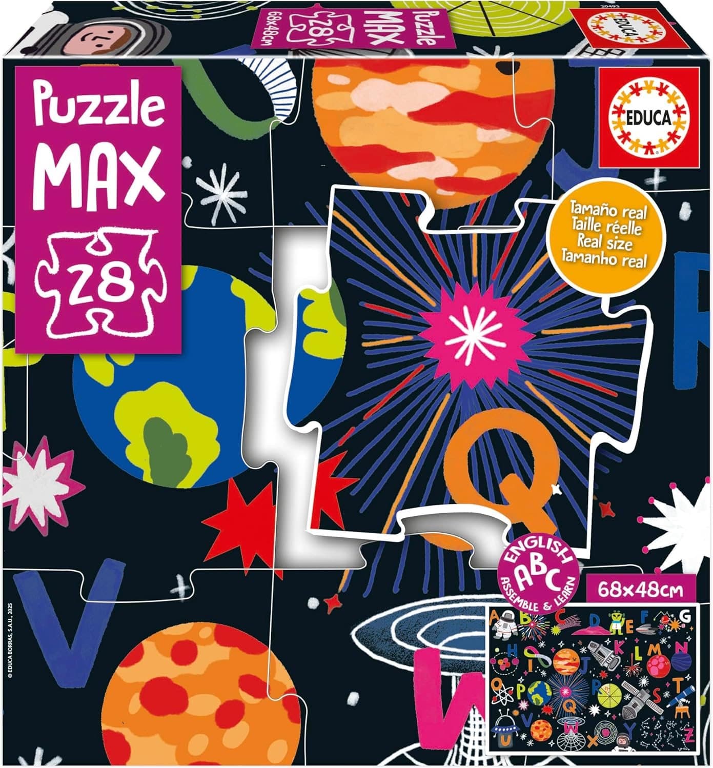 EDUCA Puzzle Vesmírná abeceda 28 dílků