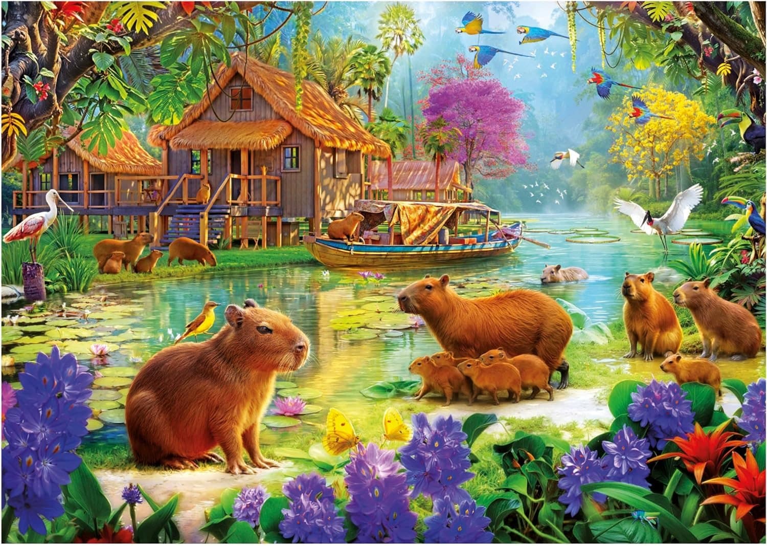 EDUCA Puzzle Vesnice kapybar 500 dílků