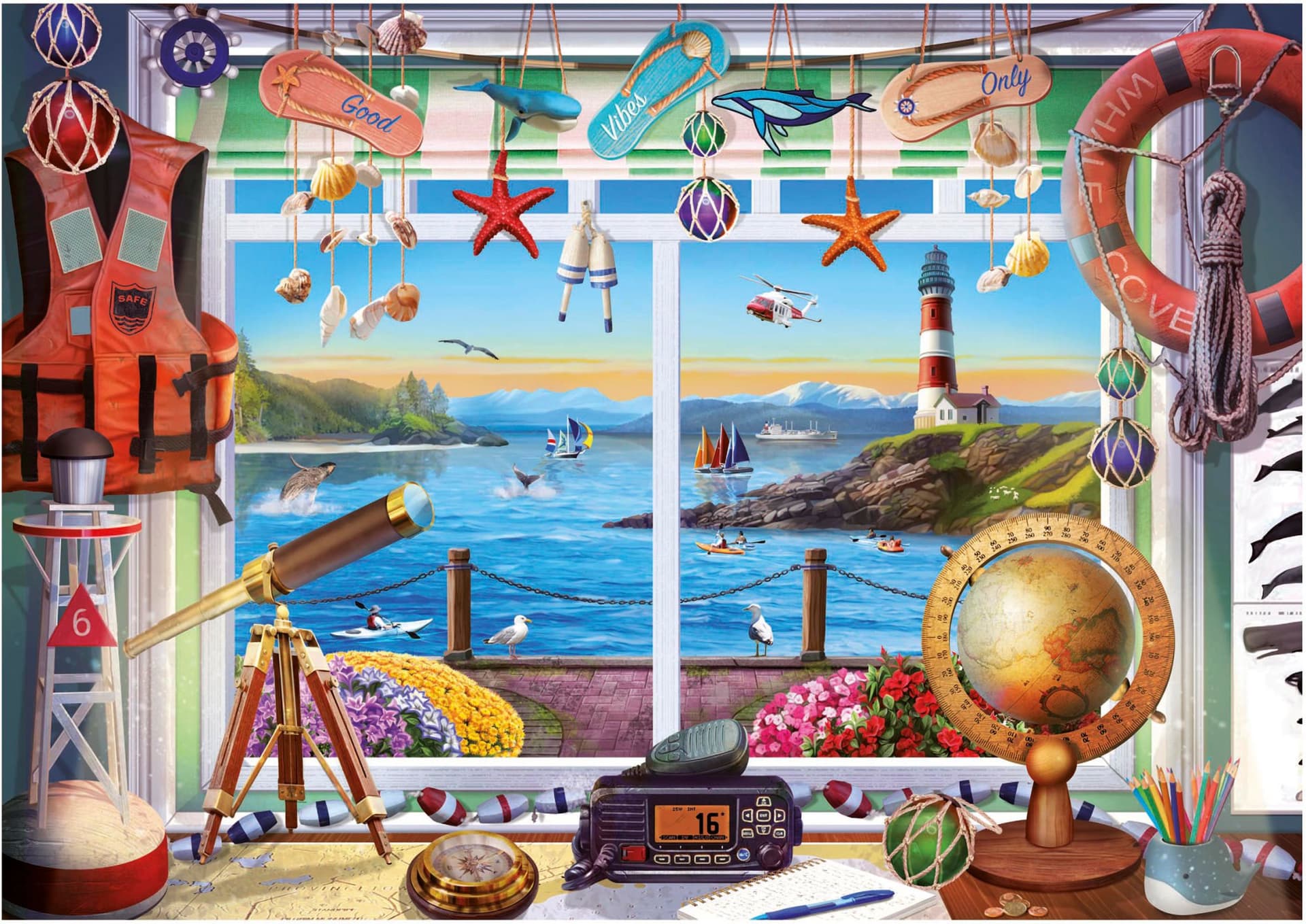 EDUCA Puzzle Život v přístavu 1000 dílků