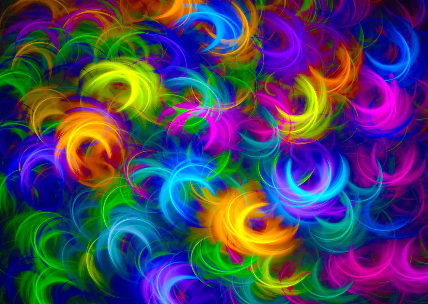 Enjoy - Puzzle Abstract Neon Feathers - 1000 dielov