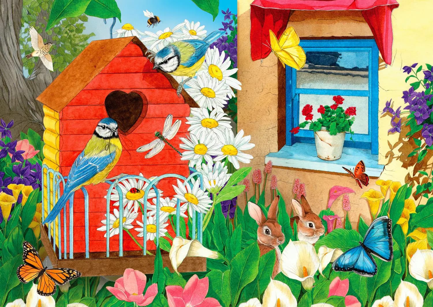 Enjoy - Puzzle Birdhouse Garden - 1000 dielov