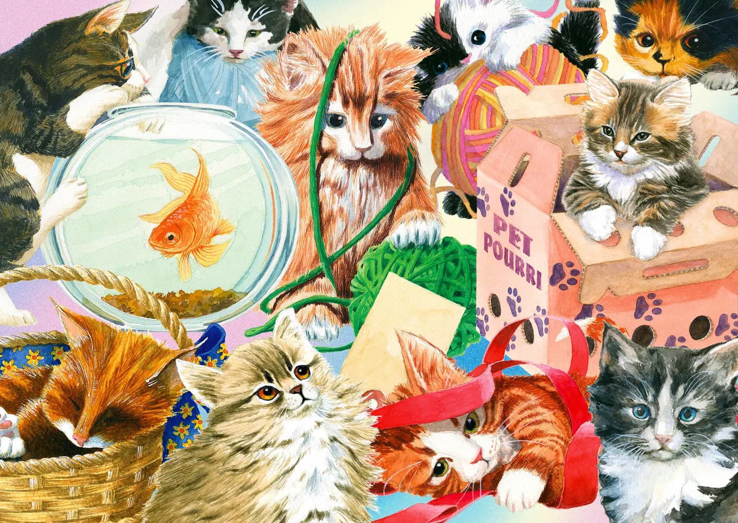 Enjoy - Puzzle Curious Cats - 1000 dielov