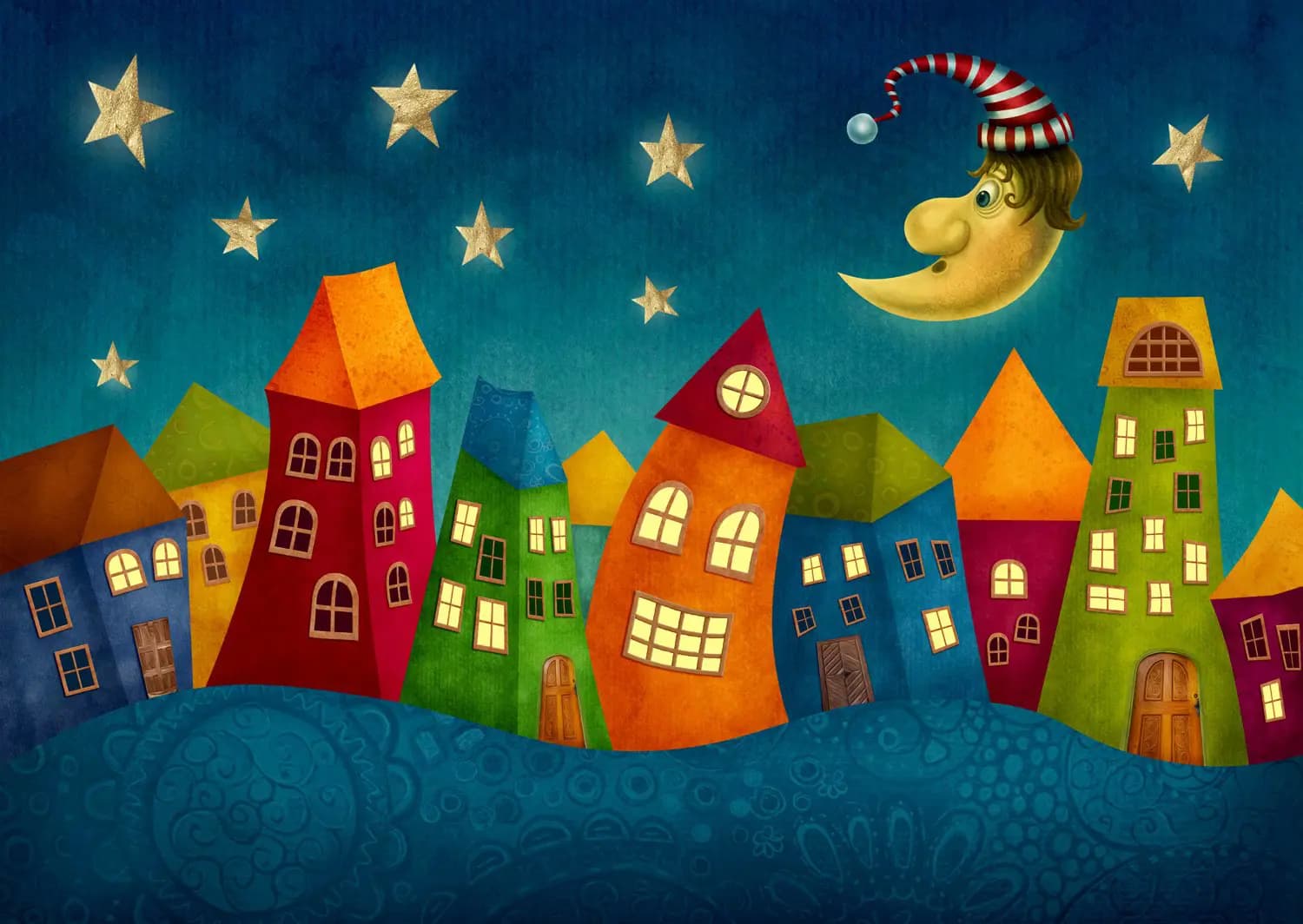 Enjoy - Puzzle Fantasy Colorful Houses - 1000 dielov