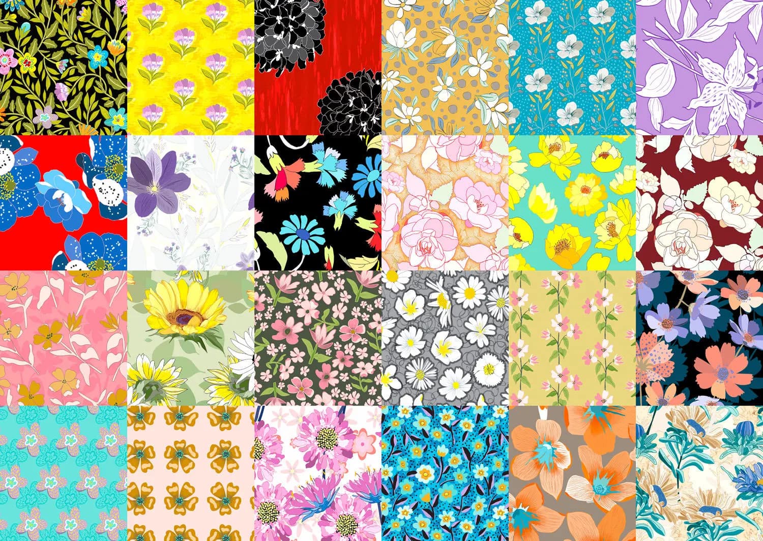 Enjoy - Puzzle Floral Patterns - 1000 dielov