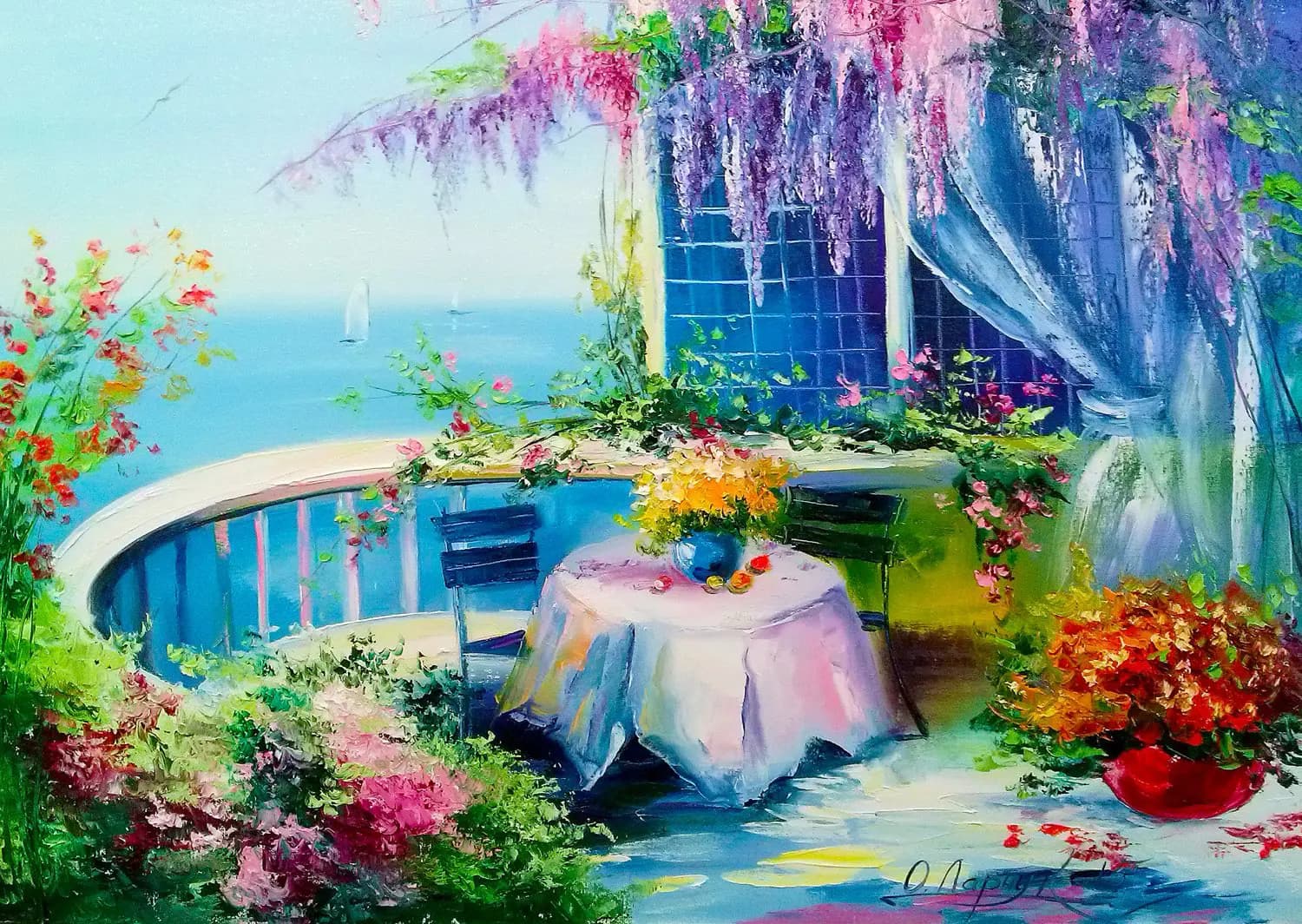 Enjoy - Puzzle Flowering Balcony - 1000 dielov