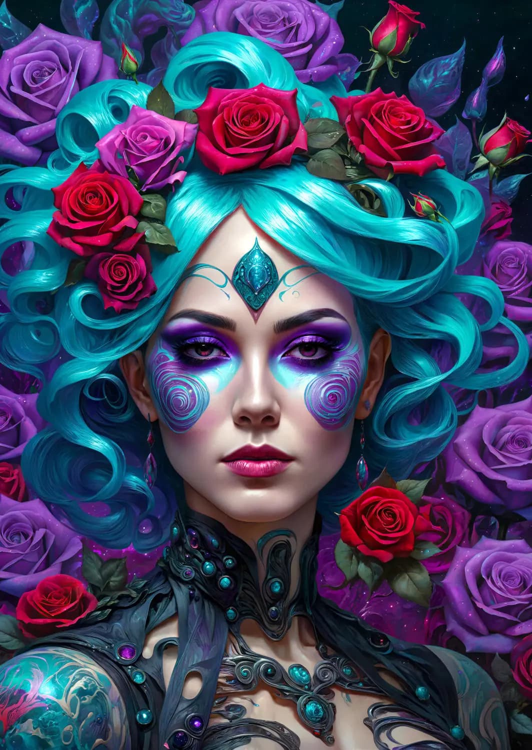 Enjoy - Puzzle Gothic Flowers Portrait - 1000 dielov