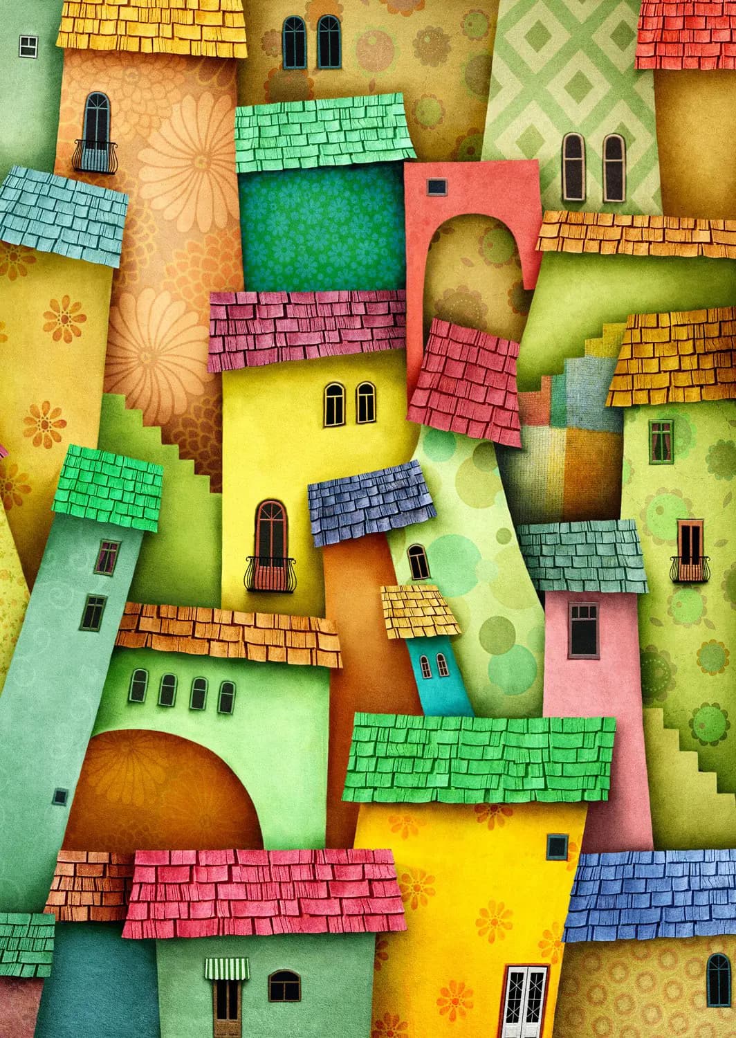 Enjoy - Puzzle Joyful Houses - 1000 dielov