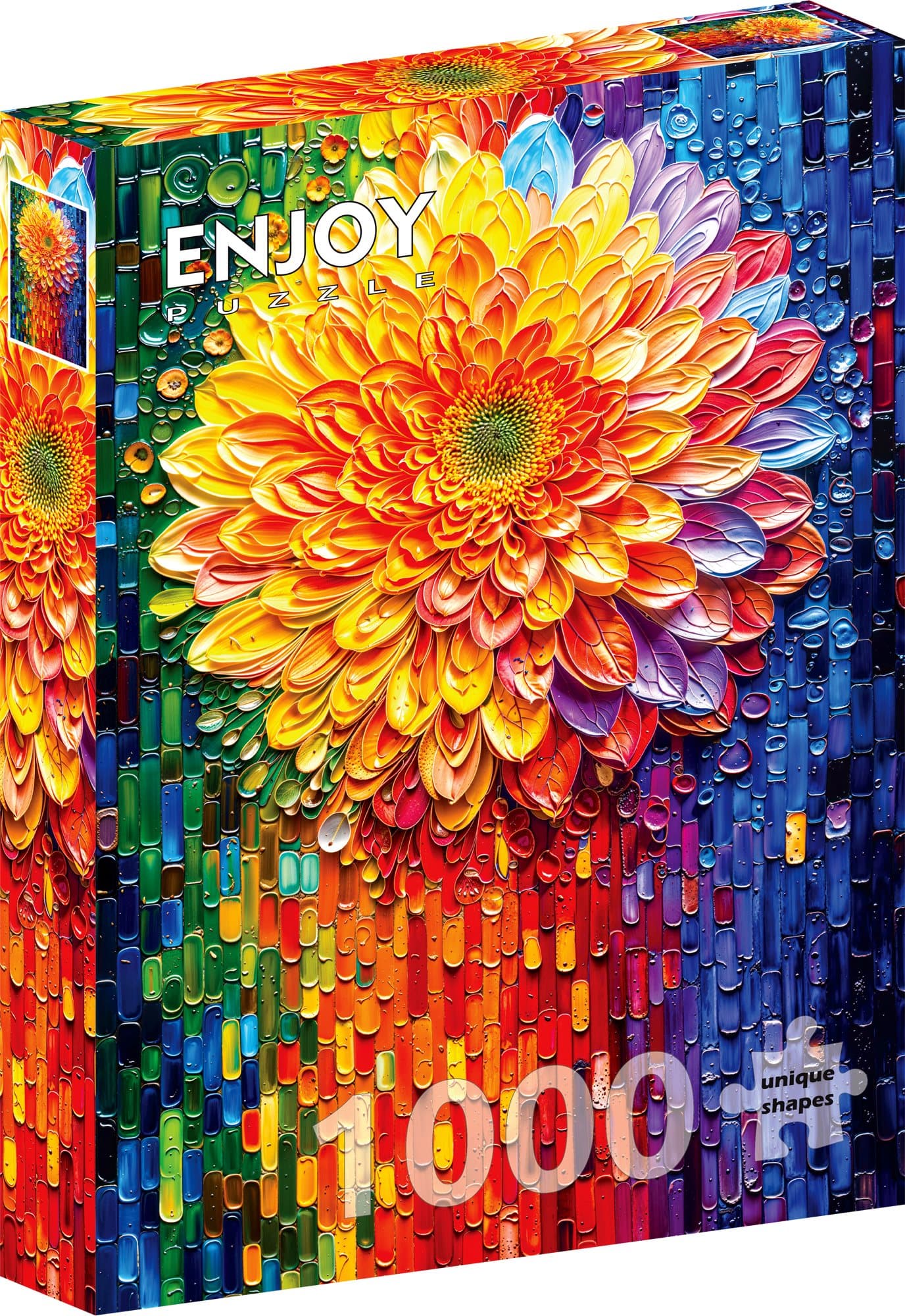 ENJOY Puzzle Květinová mozaika 1000 dílků