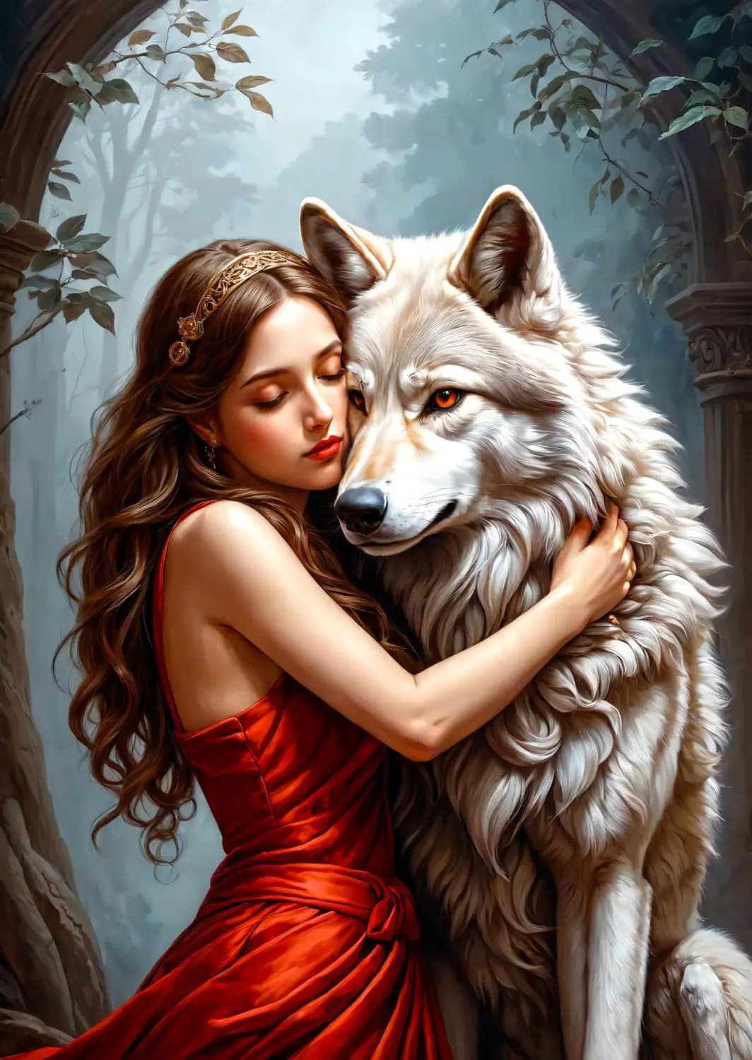 Enjoy - Puzzle Lady and the Wolf - 1000 dielov