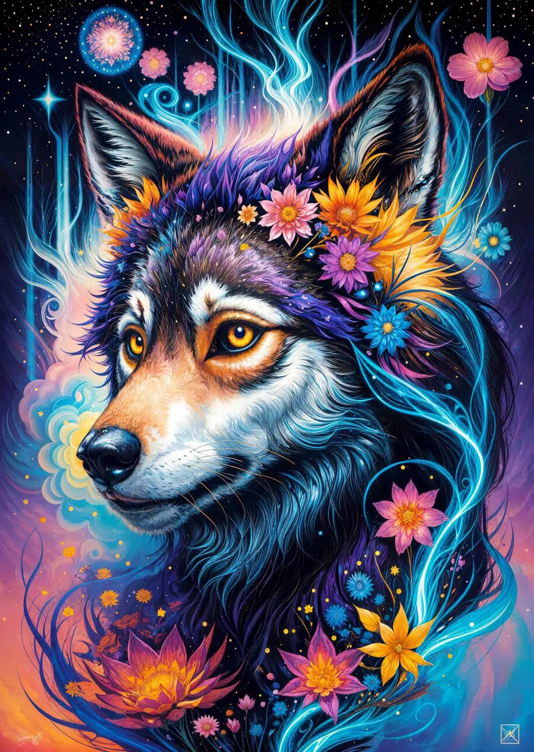 Enjoy - Puzzle Magical Wolf Portrait - 1000 dielov