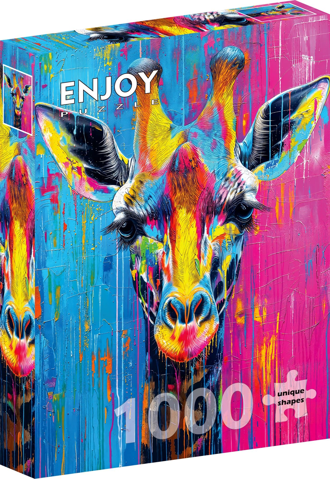ENJOY Puzzle Malovaná žirafa 1000 dílků
