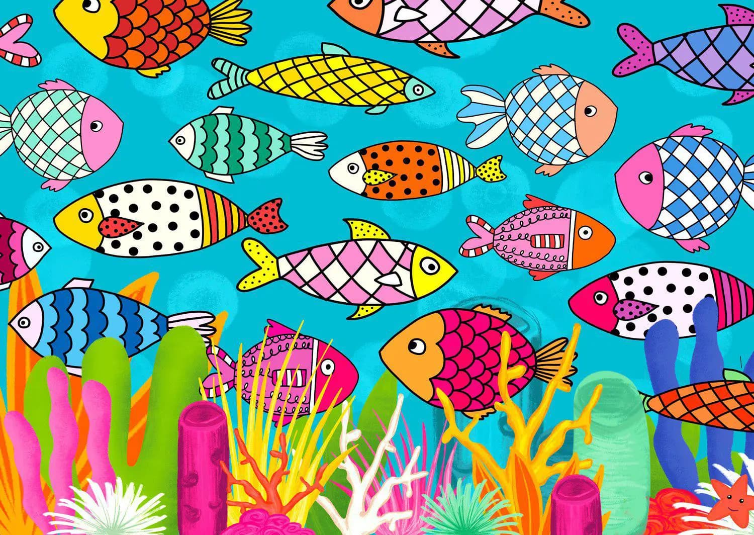 Enjoy - Puzzle Patterned Fishes - 1000 dielov
