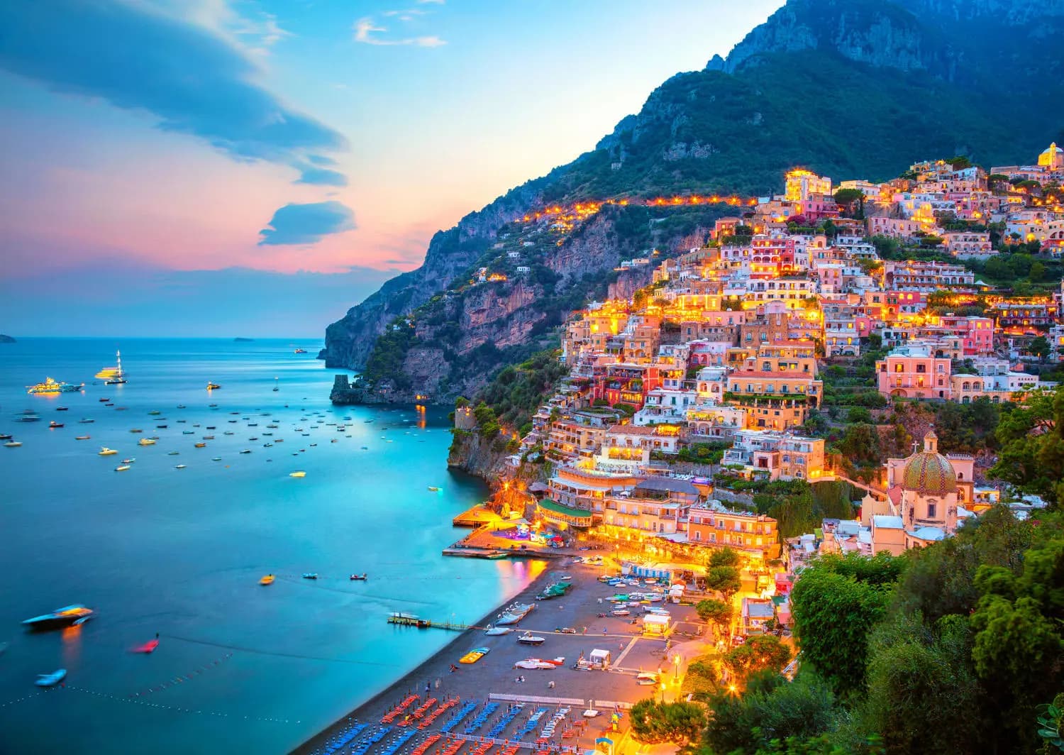 Enjoy - Puzzle Positano at Dusk, Italy - 1000 dielov