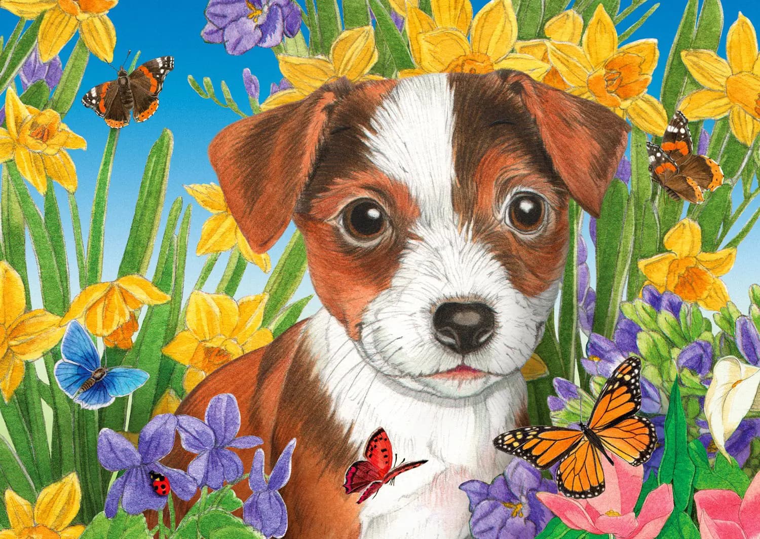 Enjoy - Puzzle Puppy Garden - 1000 dielov